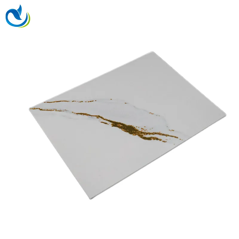 Painéis de parede de PVC de material de construção 3D impresso fundo de TV